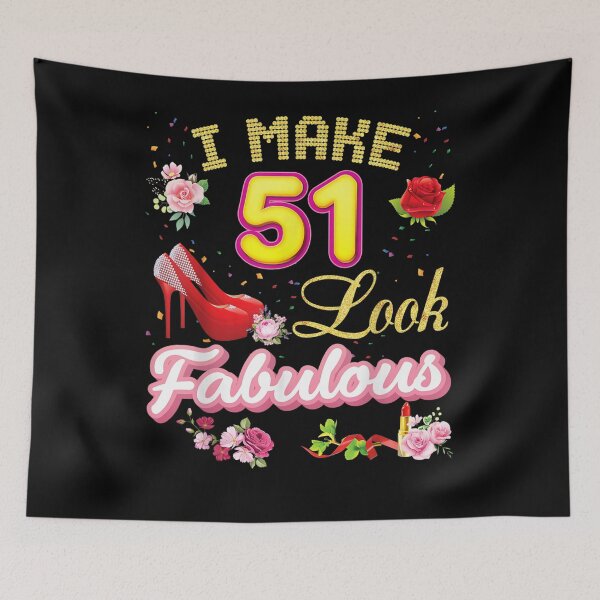 Item preview, I Make 51 Look Fabulous 51st Happy Birthday Pink Shoe Queen  designed and sold by shirleyfinley.