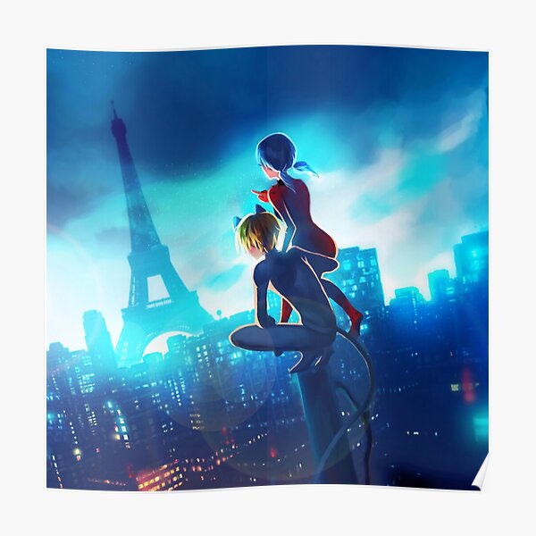 Coccinelle et catnoir Poster
