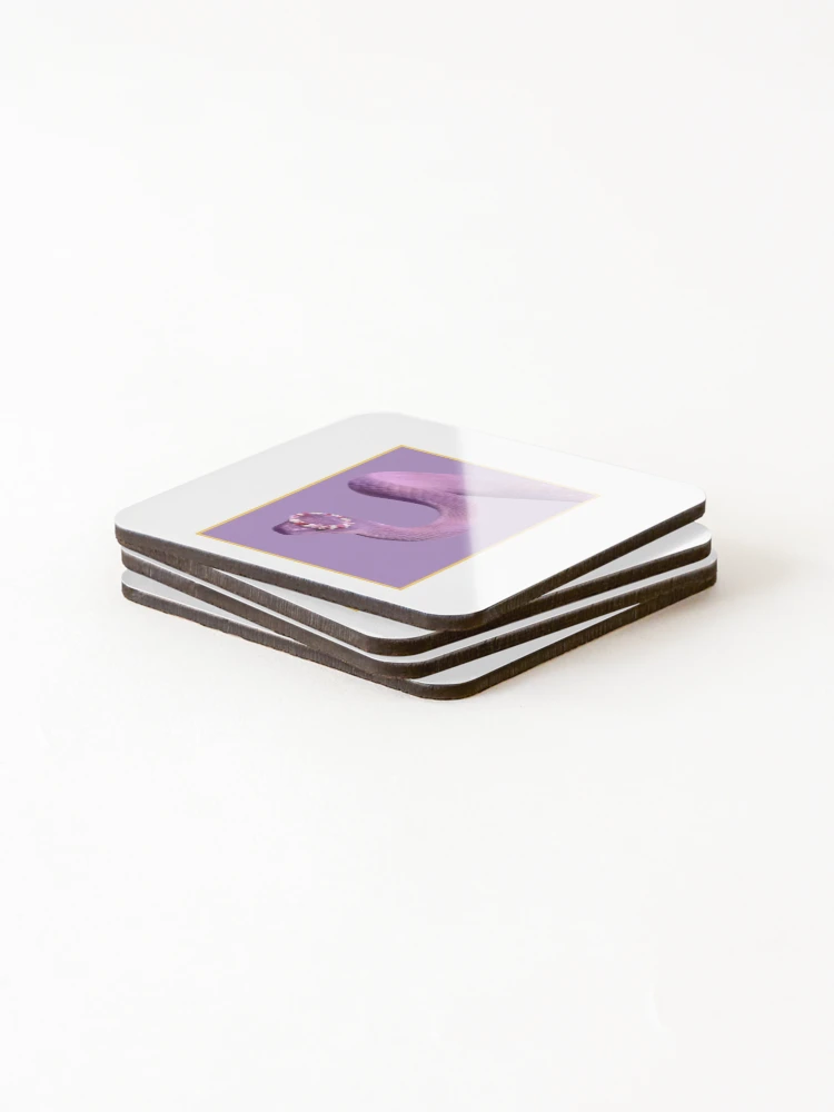 Thumbnail 4 of 5, Coasters (Set of 4), Pretty Snake designed and sold by RedsStickerShop.