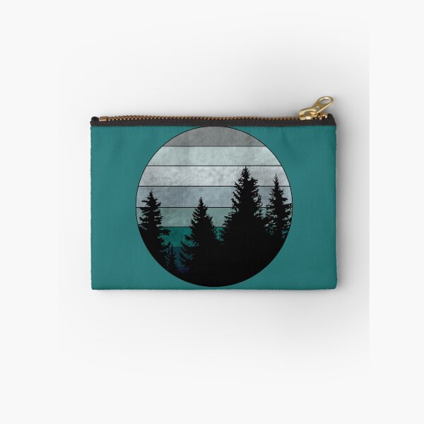 Item preview, Teal Retro Forest Sunset designed and sold by GyngerGarza.