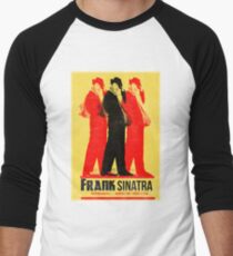 Frank Sinatra Letterpress Poster Men's Baseball ¾ T-Shirt