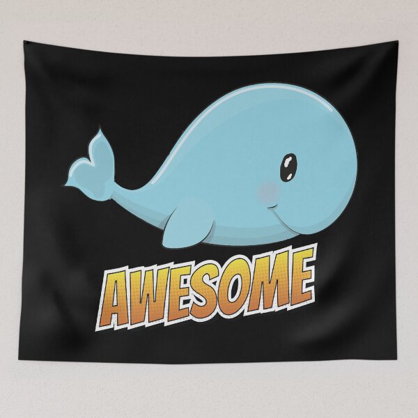 Item preview, Whale Awesome Cute Kawaii Cartoon designed and sold by ProjectX23.