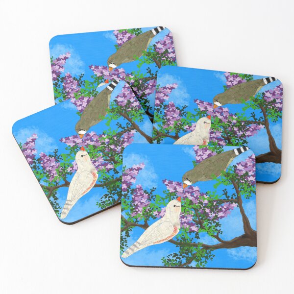 Item preview, Zebra Finch Scene designed and sold by brokenarrowink.