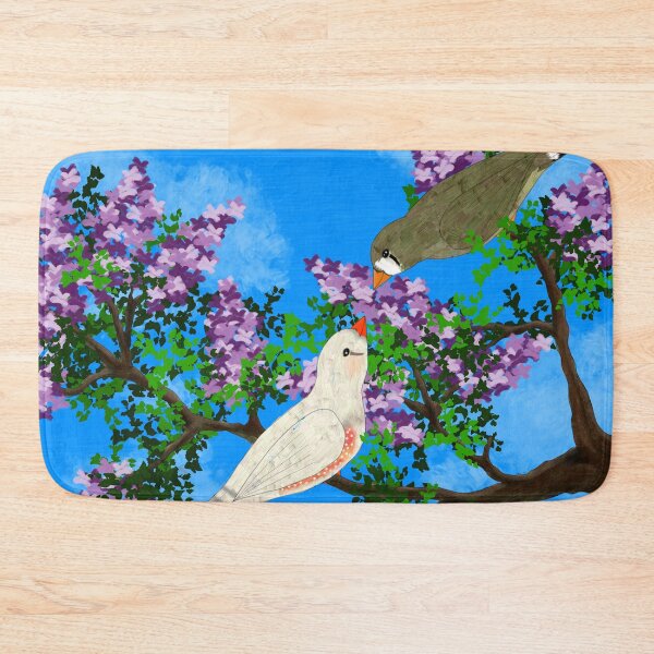 Item preview, Zebra Finch Scene designed and sold by brokenarrowink.