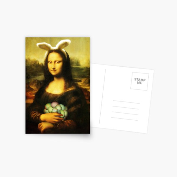 Mona Lisa Easter Bunny  Postcard