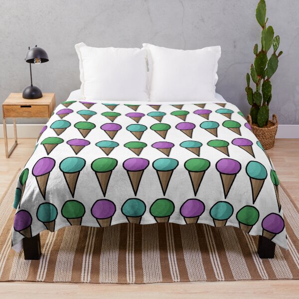 Item preview, Purple, Blue & Green Ice Creams Pattern designed and sold by Jagged3068.