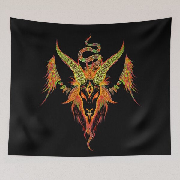 Item preview, Baphomet psychedelic design amazing art designed and sold by goboyart.