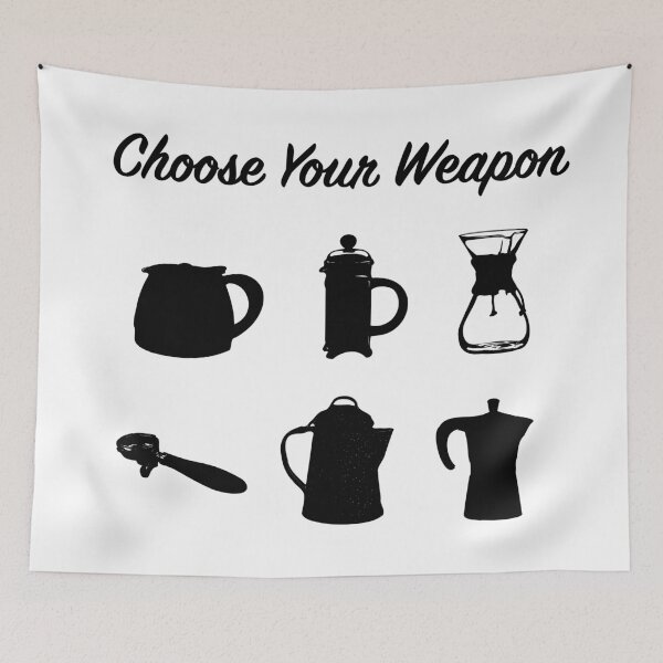 Item preview, Choose your Caffeine Weapon designed and sold by ZaciCreative.