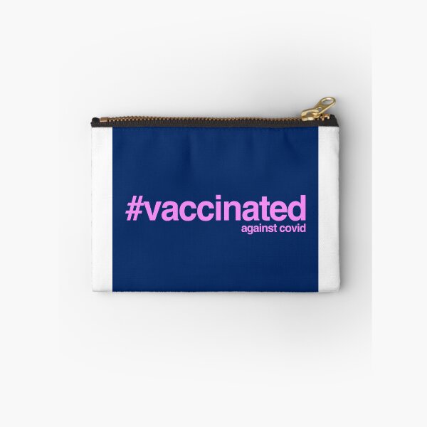 Item preview, Vaccinated against covid blue/pink designed and sold by schawnlees.