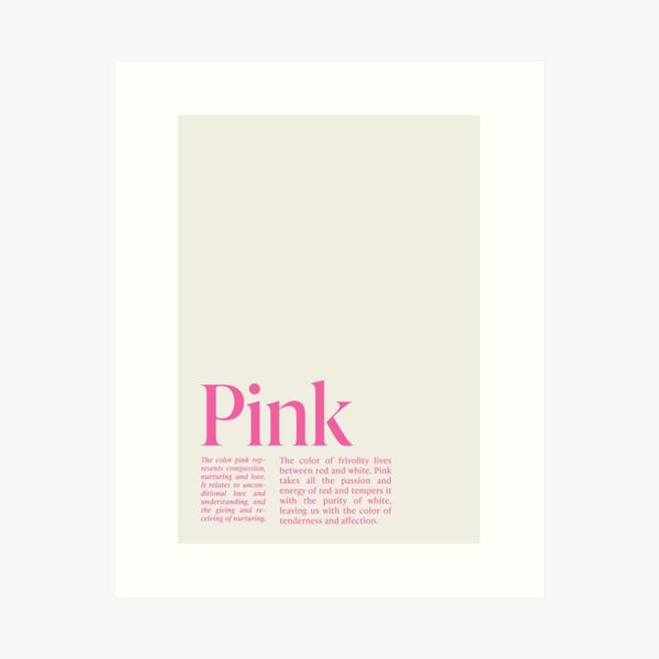 Item preview, Pink Color Typography Definition designed and sold by StudioSimply.