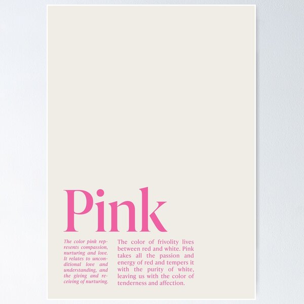 Artikel-Vorschau von Rosa Farbe Typografie Definition, designt und verkauft von StudioSimply.