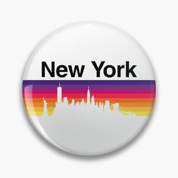 Item preview, New York Skyline, Sunset Gradient - White designed and sold by DionBlaster.