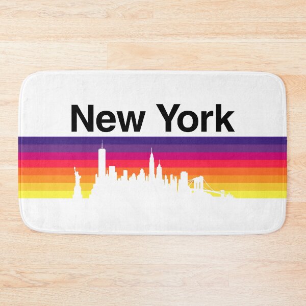 Item preview, New York Skyline, Sunset Gradient - White designed and sold by DionBlaster.