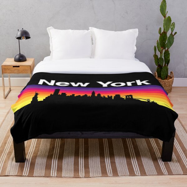 Item preview, New York Skyline, Sunset Gradient - Black designed and sold by DionBlaster.