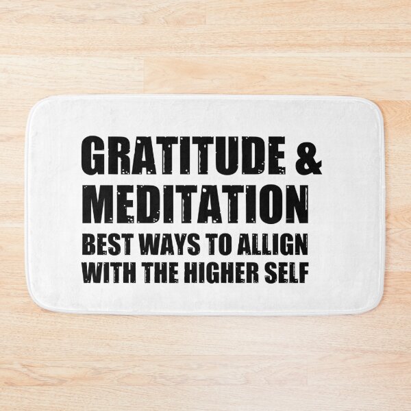 Item preview, Gratitude and meditation, Best ways to align with the higher self #blacktext designed and sold by Happy-PrintZ.