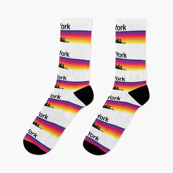 Item preview, New York Skyline, Sunset Gradient - White 2 designed and sold by DionBlaster.