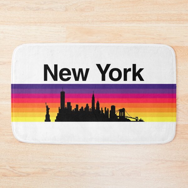 Item preview, New York Skyline, Sunset Gradient - White 2 designed and sold by DionBlaster.