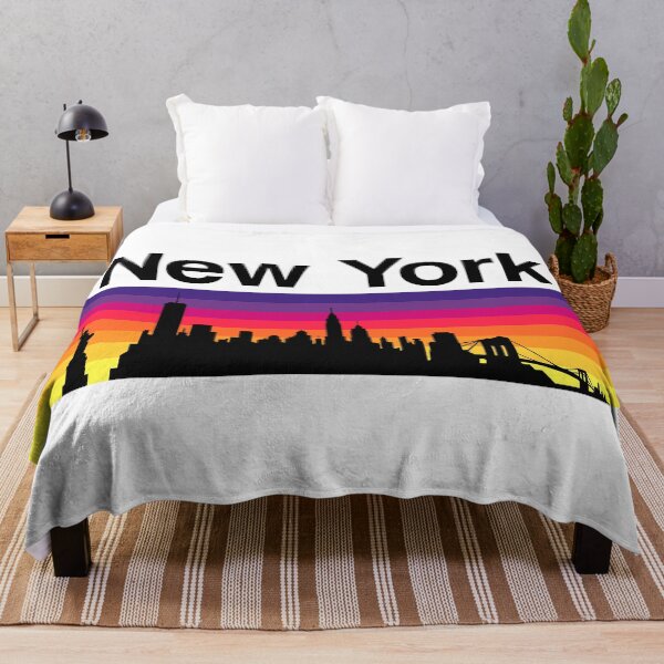 Item preview, New York Skyline, Sunset Gradient - White 2 designed and sold by DionBlaster.