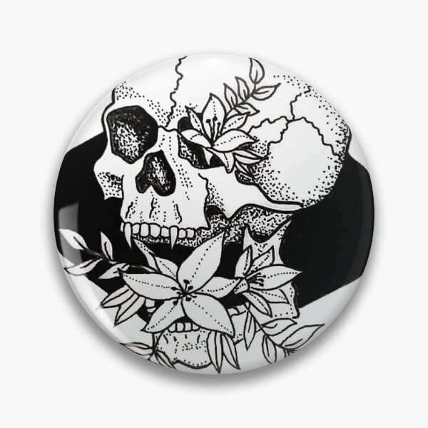 Item preview, Skull with flowers designed and sold by Jgmaya.