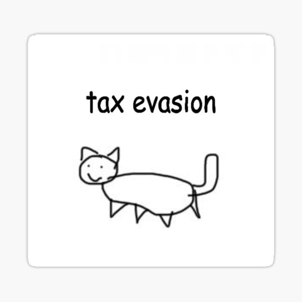 Item preview, tax evasion - bumper sticker / magnet designed and sold by mayabadali.