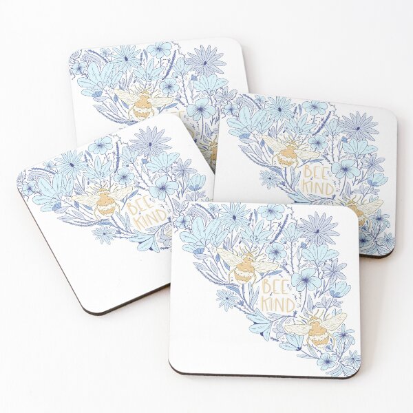 Item preview, bee kind - botanical pattern designed and sold by acrownforaking.