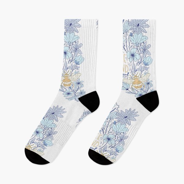 Item preview, bee kind - botanical pattern designed and sold by acrownforaking.