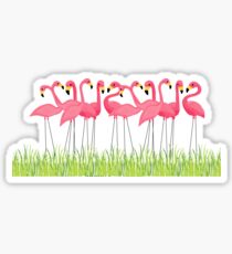 Pink Flamingos Illustration Sticker