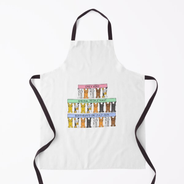 Item preview, July 26th Birthday Cartoon Cats Holding Banners designed and sold by KateTaylor.