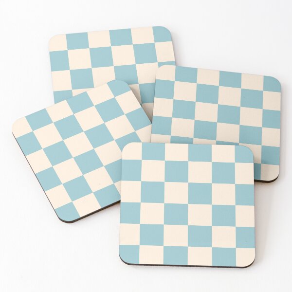 Item preview, Peachy and sky blue chessboard pattern designed and sold by ZANGRAM.