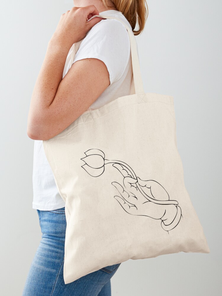 Hand Drawing Lotus Chinese Style Canvas Shoulder Bag