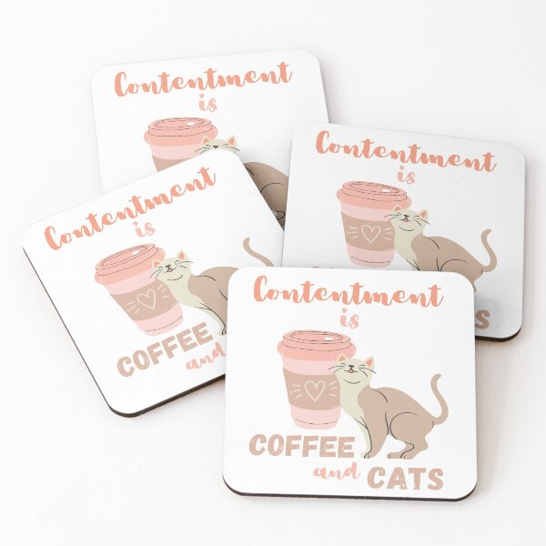 Item preview, Contentment is COFFEE and CATS designed and sold by zanybay.