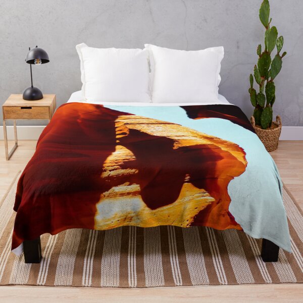 Item preview, sandstone abstract with blue sky at Antelope Canyon, Arizona, USA designed and sold by Mrvell.