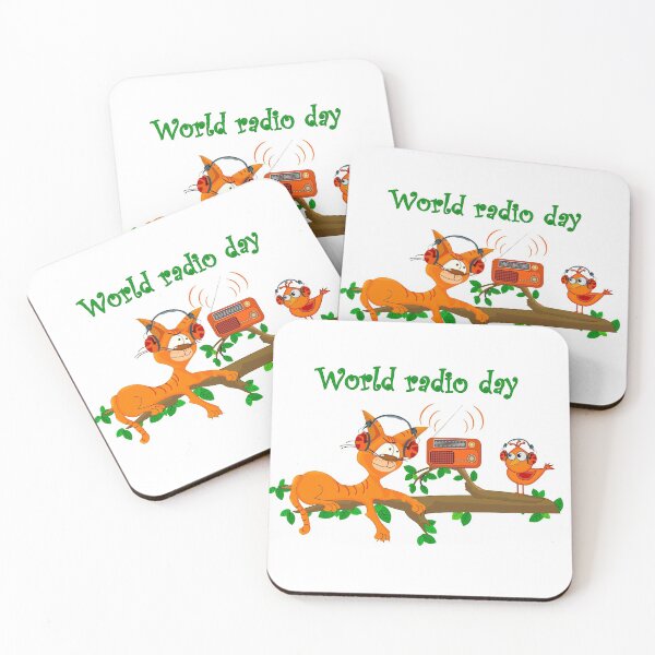 Item preview, Cat and bird  with radio designed and sold by Kajaniko.