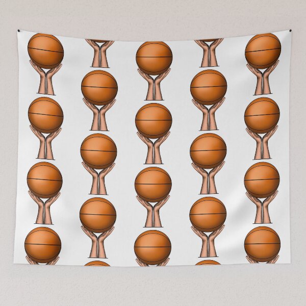 Item preview, a painted basketball in the hands of a man designed and sold by nataliavavilina.