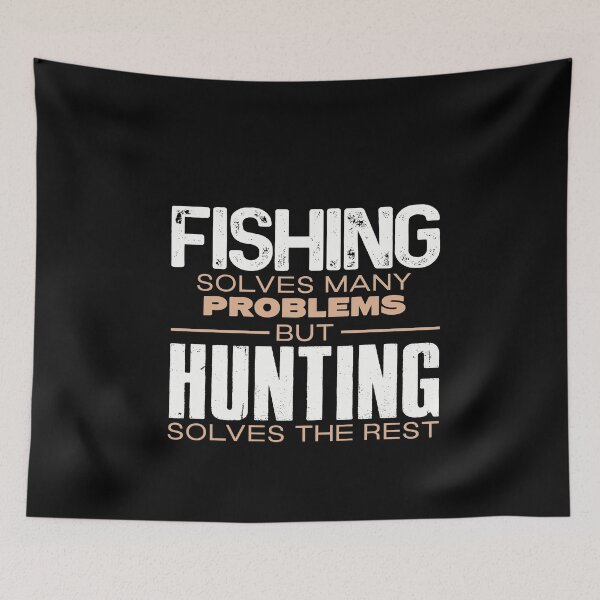Item preview, Fishing solves many problems - Dad Men Hunter Gift Fishing  - Hunter Accessories & Hunting Gift Ideas for Hunter designed and sold by NSTeeDesign.