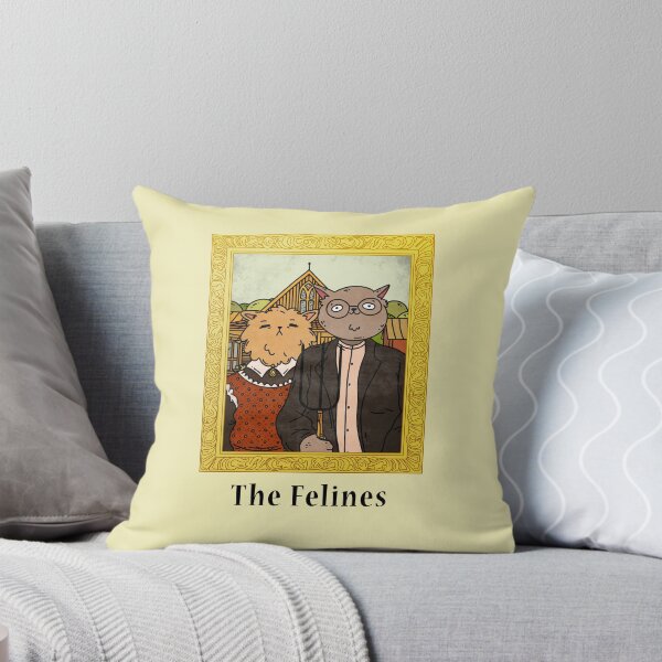 Item preview, The Felines - American Gothic House Eldon Iowa Chicago Pitchfork Cats Father Daughter 1930's Farmer Presents Present Easter designed and sold by guitarkel.