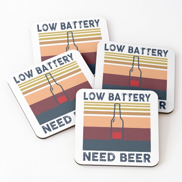 Item preview, LOW BATTERY NEED BEER VINTAGE designed and sold by TALIA-ETHER.