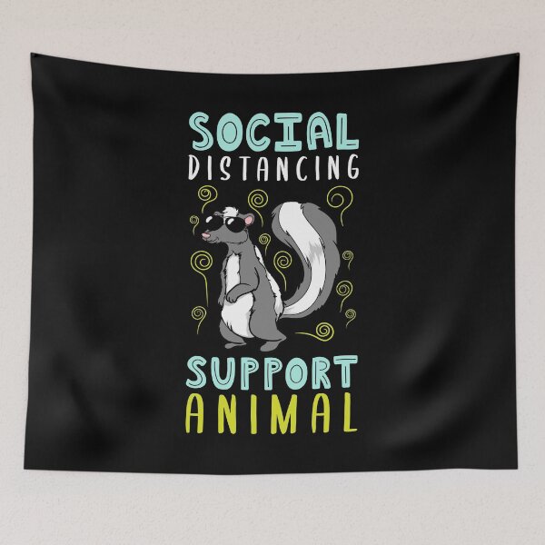 Item preview, Skunk Social Distancing Support Animal Nocturnal Stink Skunk Stink Animals Unpleasant Smell Weasel Family Collection designed and sold by shirti.