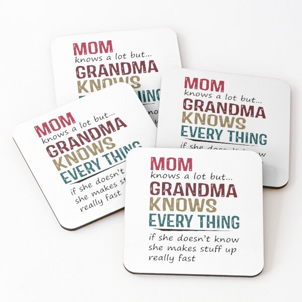 Item preview, MOM KNOWS A LOT GRANDMA KNOWS EVERYTHING designed and sold by TALIA-ETHER.