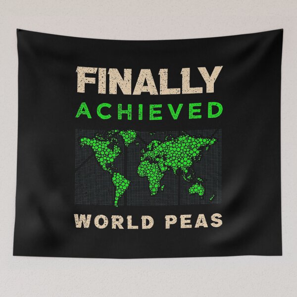 Item preview, Finally Achieved World Peas Map Love Union Solidarity Unity Pun Peas Peace On Earth Friendship Love Unification Tee designed and sold by shirti.