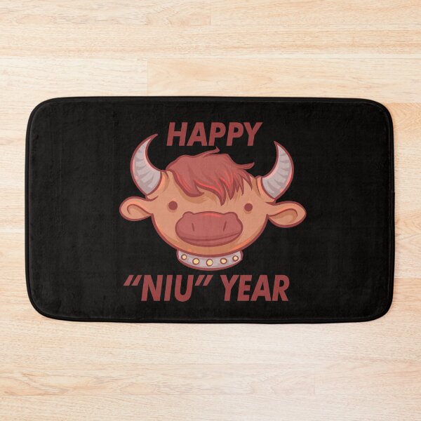 Item preview, Happy "Niu" Year Pun designed and sold by GalaxyChicken.