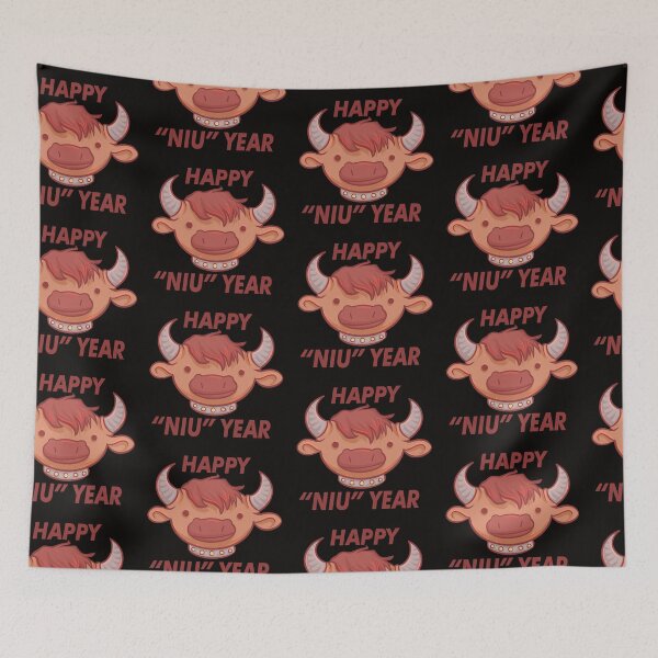 Item preview, Happy "Niu" Year Pun designed and sold by GalaxyChicken.