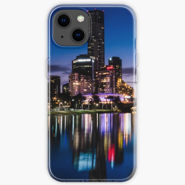 MELBOURNE SKYLINE REFLECTED IN THE YARRA RIVER iPhone Soft Case