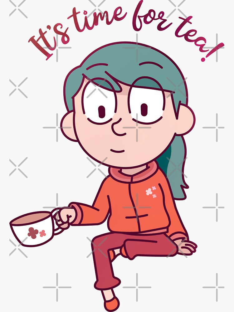 "Hilda loves tea" Sticker by artnchfck Redbubble