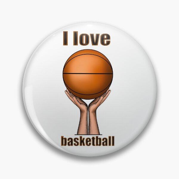 Item preview, I love basketball and painted basketball in hand designed and sold by nataliavavilina.