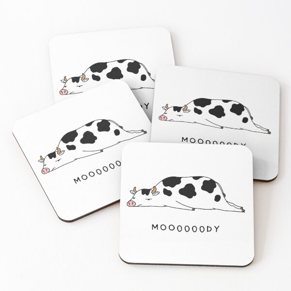 Item preview, Moody cow art designed and sold by AznavourByKarin.