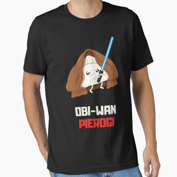Vista previa del artículo con la obra «Obi-Wan Pierogi», diseñado y vendido por Paw Design.