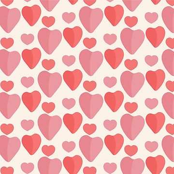 Artwork thumbnail, Cute hand-drawn doodle pink hearts pattern by vectormarketnet