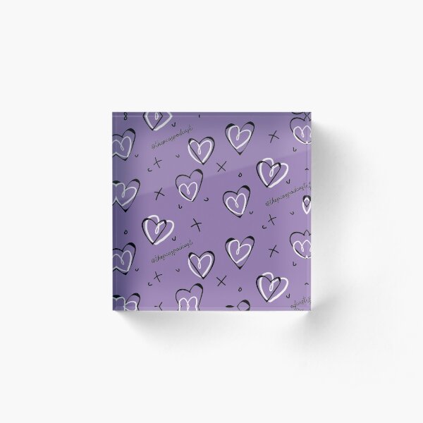 PCOS Podcast Love Heart Chic Cream Acrylic Block