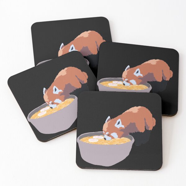 Item preview, Red Panda Eating Ramen Noodles designed and sold by zareworks.